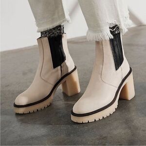Free People James Chelsea Boot White Leather EU 36 US 6